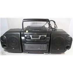 JVC GHETTO BLASTER WITH CD, TAPE