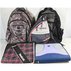 2 REEBOX BINDERS, 3 PACKPACKS