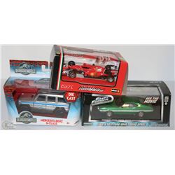 3 DIECASTS IN PACKAGES
