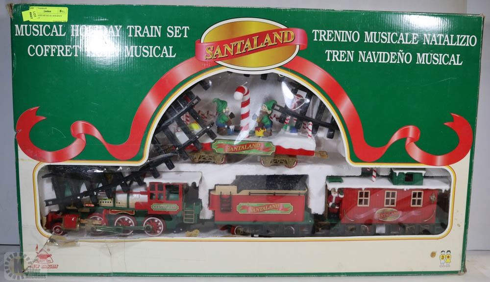 Santa Musical Train Set SANTA LAND MUSICAL HOLIDAY TRAIN SET
