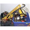 Image 1 : BLUE TOTE AND BLACK CRATE FILLED WITH TOOLS INCL