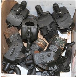 BOX OF NEW METAL VALVE SHUT OFFS