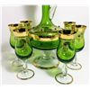 Image 2 : VINTAGE BOHEMIAN GLASS DECANTER SET