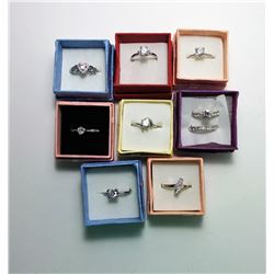 LOT OF 8 LADIES FASHION RINGS