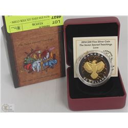 37) RCM 2014 $20 FINE SILVER COIN - THE SEVEN