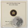 Image 1 : 65) RCM 2013 $20 FINE SILVER COIN - YEAR OF THE
