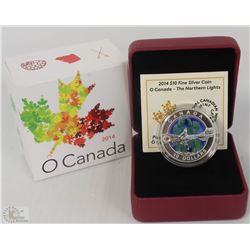 22) RCM 2014 $10 FINE SILVER COIN - O CANADA -