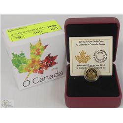 18) RCM 2014 $5 PURE GOLD COIN - O CANADA -