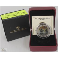 29) RCM 2013 25-CENT COLOURED COIN - MALLARD