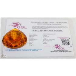 72) CITRINE 59.30CT WITH COA - HEATED
