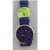 Image 1 : 44) NEW GENEVA CUSTOM WATCH - WITH BLUE STRAP