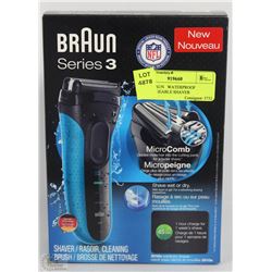 NEW BRAUN   WATERPROOF RECHARGEABLE SHAVER