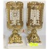 Image 1 : PAIR OF VINTAGE LAMPS ON MARBLE BASES