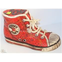 VINTAGE CONVERSE BASKETBALL SHOE CERAMIC COIN BANK