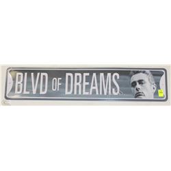 2004 JAMES DEN BLVD OF DREAMS TIN SIGN 24"X5"