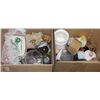 Image 1 : LOT OF 2 BOXES OF ASSORTED PORCELAIN & GLASS ITEMS