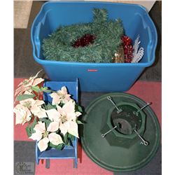 CHRISTMAS DECORATIONS WITH TREE STAND