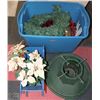 Image 1 : CHRISTMAS DECORATIONS WITH TREE STAND