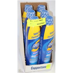 LOT OF 6 COPPERTONE SPORT ACCUSPRAY SUNSCREEN