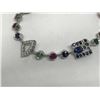 Image 2 : #1-STERLING SILVER GEMSTONE BRACELET