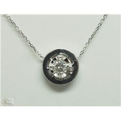 #13-14KT WHITE GOLD DIAMOND NECKLACE