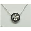 Image 1 : #13-14KT WHITE GOLD DIAMOND NECKLACE