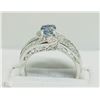 Image 1 : #15-10KT WHITE GOLD TANZANITE & DIAMOND RING SZ 7