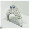 Image 3 : #15-10KT WHITE GOLD TANZANITE & DIAMOND RING SZ 7