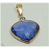 Image 1 : #16-14KT YELLOW GOLD TANZANITE & DIAMOND PENDANT