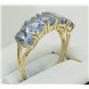 Image 2 : #17-10KT YELLOW GOLD TANZANITE RING SIZE 6.5