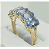 Image 3 : #17-10KT YELLOW GOLD TANZANITE RING SIZE 6.5