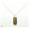 Image 1 : #20-14KT YELLOW GOLD AMMOLITE PENDANT NECKLACE
