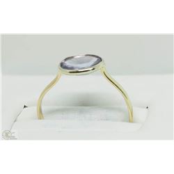 #21-14KT YELLOW GOLD PURPLE SAPPHIRE RING SIZE 8.5