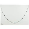 Image 1 : #27-14KT WHITE GOLD SAPPHIRE NECKLACE