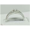 Image 1 : #30-14KT WHITE GOLD DIAMOND RING SIZE 7.5