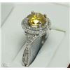 Image 2 : #33-14KT WHITE GOLD DIAMOND RING SIZE 7
