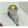 Image 3 : #33-14KT WHITE GOLD DIAMOND RING SIZE 7