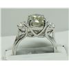 Image 2 : #38-14KT WHITE GOLD YELLOW & WHITE DIAMOND RING