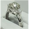 Image 4 : #38-14KT WHITE GOLD YELLOW & WHITE DIAMOND RING