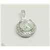Image 1 : #39-14KT WHITE GOLD DIAMOND & PENDANT