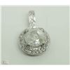 Image 2 : #39-14KT WHITE GOLD DIAMOND & PENDANT