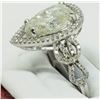 Image 3 : #41-14KT WHITE GOLD DIAMOND RING SIZE 6.5