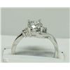 Image 1 : #49-14KT WHITE GOLD DIAMOND RING SIZE 7