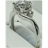 Image 3 : #49-14KT WHITE GOLD DIAMOND RING SIZE 7
