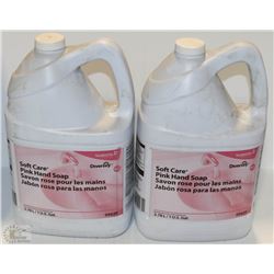 SET OF TWO 1 GAL JUGS OF DIVERSEY SOFT CARE PINK