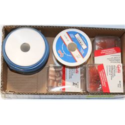 BOX WITH GROTE SOLDER SLUGS, RING TERMINALS,