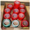 Image 1 : LOT OF 3M RED TAPE AND CANTECH GREEN TAPE