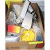 Image 1 : BOX OF VARIOUS ELECTRICAL ITEMS INCL PLUGS,
