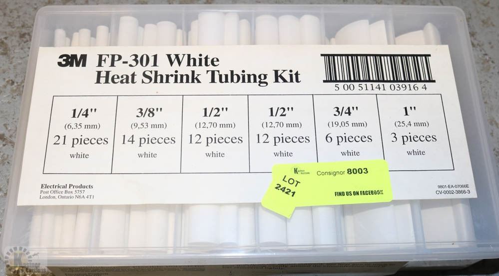 3m Fp 301 White Heat Shrink Tubing Kit 3m Fp 301 White Heat Shrink Tubing Kit