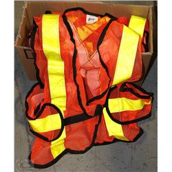BOX OF HI VIS SAFEY VESTS